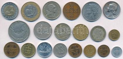 Portugália ~20db fémpénz, mind különböző T:vegyes
Portugal ~20pcs of coins, all different C:mixed