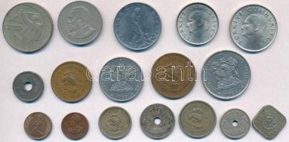 17db-os vegyes külföldi fémpénz tétel, érdekesebb darabokkal, közte Etiópia, Kenya, Mexikó, Románia,...