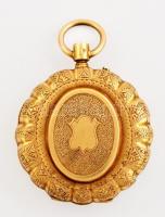 14 K arany zsebóratok gazdagon díszített d: 35mm, 11,6 g / 14 C gold pocket watch case with ornaments 11,6 g
