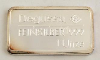 1990 Német újraegyesítés 1 unciás 99%-os tisztaságú ezüst rúd 28,34g  / 1 ounce pure silver bar 28,3...
