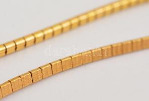 18 Karátos fonott arany nyakék eredeti bőr tokjában. Jelzett. 29,64 g / 18 C solid gold necklace in ...