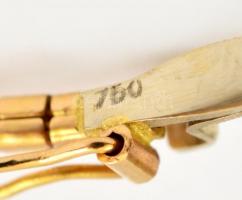 18 Karátos fonott arany nyakék eredeti bőr tokjában. Jelzett. 29,64 g / 18 C solid gold necklace in ...