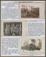 1915 Cs. és k. 2. brassói gyalogezred 3 db fotólap tablón (nem felragasztva) kísérő szöveggel / 3 military photo cards (not glued)