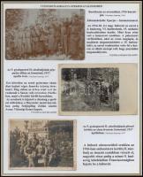 1915-16 Cs. és k. 5. eperjesi gyalogezred 3 db fotólap tablón (nem felragasztva) kísérő szöveggel / Eperjes infantry 3 military photos (not glued)