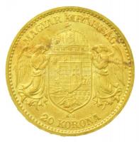 1913KB 20K Au "Ferenc József" Körmöcbánya (6,76g/0.900) T:2,2- k.
Hungary 1913KB 20 Koron...