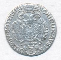 Ausztria 1731. 3kr Ag "VI. Károly" (1,27g) T:2-,3
Austria 1731. 3 Kreuzer Ag "Charle...