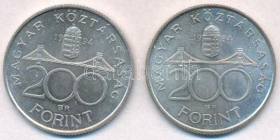 1994. 200Ft Ag "Deák" (2x) T:2