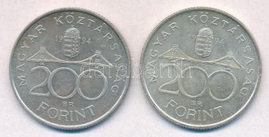 1994. 200Ft Ag "Deák" (2x) T:2