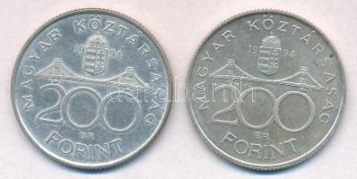 1994. 200Ft Ag "Deák" (2x) T:2