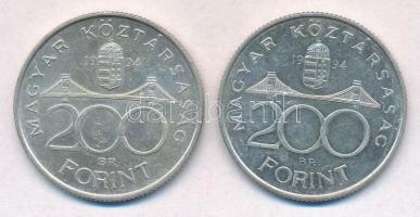 1994. 200Ft Ag "Deák" (2x) T:2