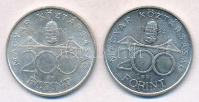 1994. 200Ft Ag "Deák" (2x) T:2