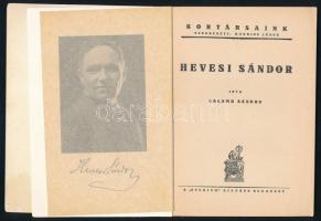 Galamb Sándor: Hevesi Sándor. Bp., é. n., Studium (Kortársaink 9.). Papírkötésben, jó állapotban