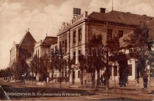 Törökszentmiklós, Kir. Járásbíróság és Városháza, üzlet. Rubinstein Sándár kiadása (EK)