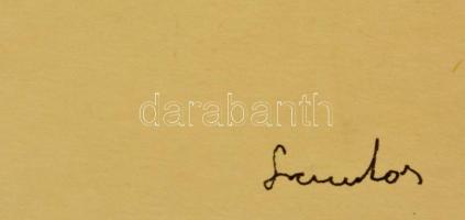 Lantos jelzéssel: 3 db minta rajz. Vegyes technika, papír, apró szakadással, 16×27-22×37 cm