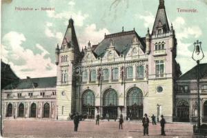 Temesvár, Timisoara; vasútállomás / Bahnhof / railway station (vágott / cut)