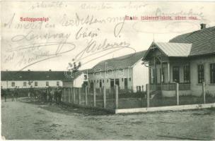 Szilágysomlyó, Simleu Silvaniei; M. kir. földmíves iskola, udvar / farming school, courtyard (fl)