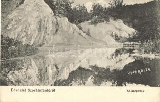 Szovátafürdő, Sovata-bai; Só-kárpátok. Adler fényirda 1910.  / salt rocks  (EK)