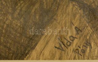 Vida jelzéssel: Asszony portré. Ceruza, papír, 39×28 cm