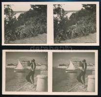 cca 1938 Sztereó felvételek, 7 db fényképpár dr. Csörgeő Tibor (1896-1968) budapesti fotóművész hagy...