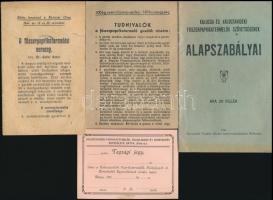 1934 Kalocsa és Kalocsavidéki fűszerpaprikatermelők Szövetségének alapszabályai . 16p. + tagsági jegy + 2 kapcsolódó nyomtatvány