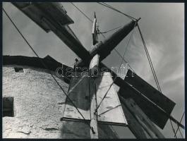 cca 1960 Szélmalmok, 4 db fotó, 24x18 cm és 10x15 cm között / windmills