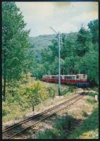 cca 1960 Budapest, Úttörő vasút, 6 db fotó + 3 db képeslap, 6x9 cm és 18x25 cm között