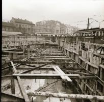 cca 1971 Budapest, a Moszkva tér átalakulása, 4 db szabadon felhasználható vintage negatív, 6x6 cm