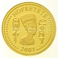 Togói Köztársaság 2007. 1500Fr Au Nofertiti (0,5g/0.999) T:PP  Republic of Togo 2007. 1500 Francs Au Nefertiti (0,5g/0.999) C:PP