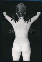 cca 1972 Bugyi nélkül szép az élet, 6 db szolidan erotikus fénykép, 12,5x8,5 cm és 16,5x11,5 cm közö...