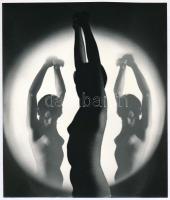 cca 1979 Aktfotók, 4 db vintage fotóművészeti alkotás, 18x11 cm és 18x22 cm között