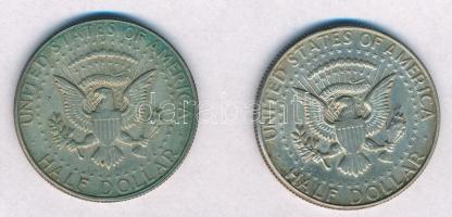 Amerikai Egyesült Államok 1966-1967. 1/2$ Ag "Kennedy" (2x) T:1-,2 patina
USA 1966-1967. ...
