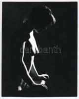 cca 1977 Elölről, oldalról, hátulról, 3 db vintage fotóművészeti alkotás, 22,5x18 cm és 24x18 cm között / 3 erotic photos
