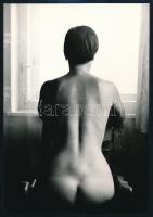 cca 1977 Elölről, oldalról, hátulról, 3 db vintage fotóművészeti alkotás, 22,5x18 cm és 24x18 cm köz...