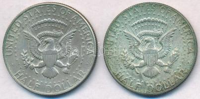 Amerikai Egyesült Államok 1966-1969D. 1/2$ Ag "Kennedy" (2x) T:1-,2 patina
USA 1966-1969D...