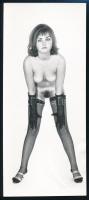 cca 1970 Hétfő esti programok szép emléke, szolidan erotikus fényképek, 5 db vintage fotó, 11,5x17,5 cm és 18,5x8 cm között / 5 erotic photos