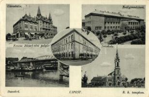 Budapest IV. Újpest, reálgimnázium, Ferenc József téri polgári fiúiskola (EK)