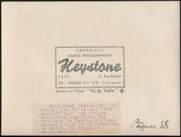 1938 Autómentes nap Párizsban a Place la Concorde-n Keystone sajtófotó / Paris Place de la Concorde ...