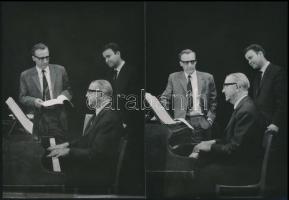cca 1960 4 zongoristát ábrázoló fotó / 4 pianist photos 13x18 cm