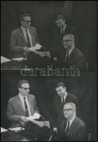 cca 1960 4 zongoristát ábrázoló fotó / 4 pianist photos 13x18 cm