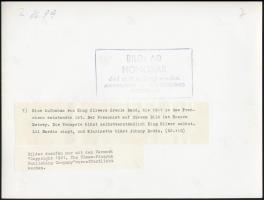 id Edward Ory és a King Olivers Creole Jazz Band 2 db feliratozott sajtófotó / 2 press photos 18x24 ...