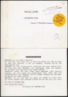 cca 1970-1980 4 film- és színész fotó / movie photos Müllers Büro, Paul Cox, Marlene Jobert, Jacquel...
