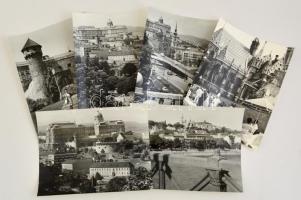 cca 1970 Budapest, A Királyi Vár közelről több oldalról 6 db igényes, nagyméretű fotó 30x24 cm