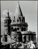 cca 1970 Budapest, A Halászbástya és környéke 4 db igényes, nagyméretű fotó 30x24 cm