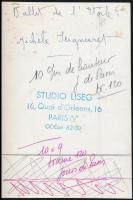 cca 1950 Michele Seigneuret, French Ballet Danser, Maurice Bejart pecséttel jelzett, publikálásra el...