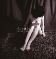 cca 1965 A hangulat lámpa fényében, szolidan erotikus felvételek, 7 db vintage negatív, 6x6 cm