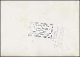 cca 1960  Jean-Luc Godard és Anna Carina, eredeti, pecséttel jelzett fotó / original  photo marked w...