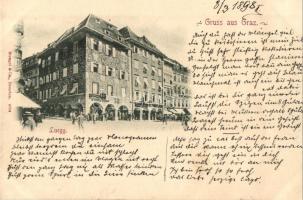 1898 Graz, Luegg / street view with shops