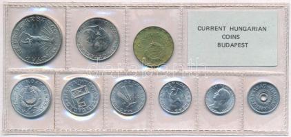 1980. 2f-10Ft (9xklf) érmés forgalmi sor fóliatokban T:1 Adamo FO13