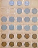 Albumnyi vegyes magyar fémpénz gyűjtemény a pengő és forint időszakból, néhány ritkább dátummal T:1-...