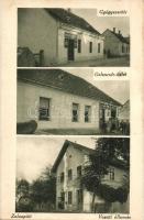 Zalaapáti, gyógyszertár, vasútállomás, Gelencsér József üzlete és saját kiadása (kissé ázott sarok / slightly wet corner)